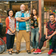 Simu Liu, Jean Yoon, Paul Sun-Hyung Lee, Andrea Bang, Andrew Phung, Nicole Power in CBC’s Kim’s Convenience